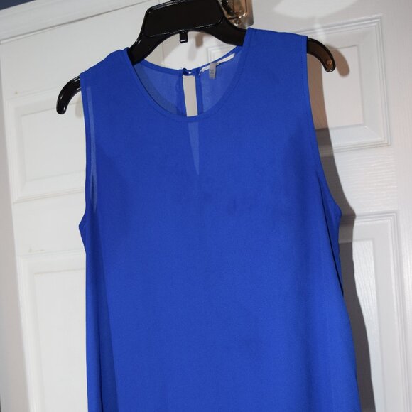 Soprano Sleeveless Womens Top Sz S Royal Blue Pullover Hi Low - Picture 3 of 4